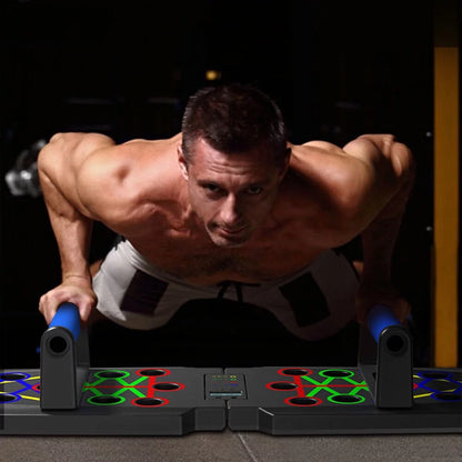 Push up Board Foldable 10 in 1 Automatic Count Timer Professional Strength Training 1 Piece 13 X 8 X 4 In