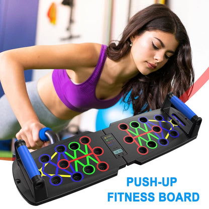 Push up Board Foldable 10 in 1 Automatic Count Timer Professional Strength Training 1 Piece 13 X 8 X 4 In