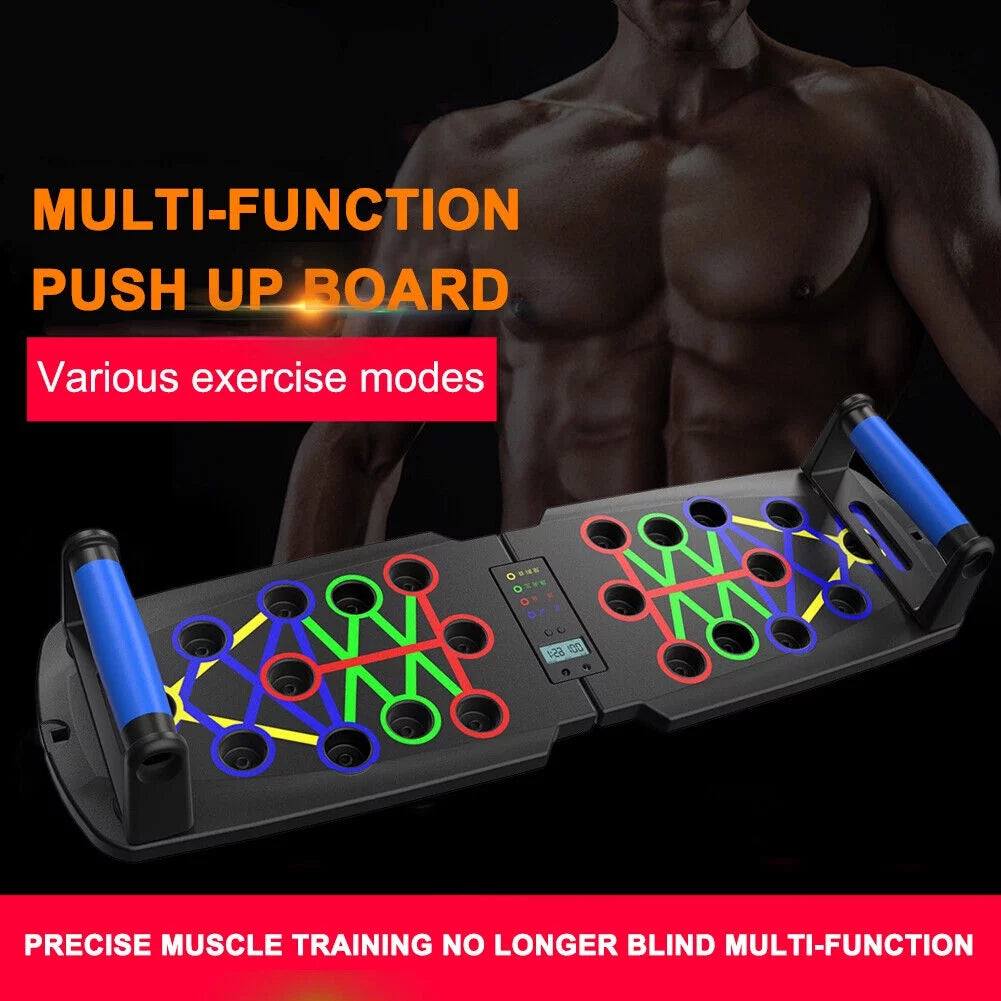 Push up Board Foldable 10 in 1 Automatic Count Timer Professional Strength Training 1 Piece 13 X 8 X 4 In