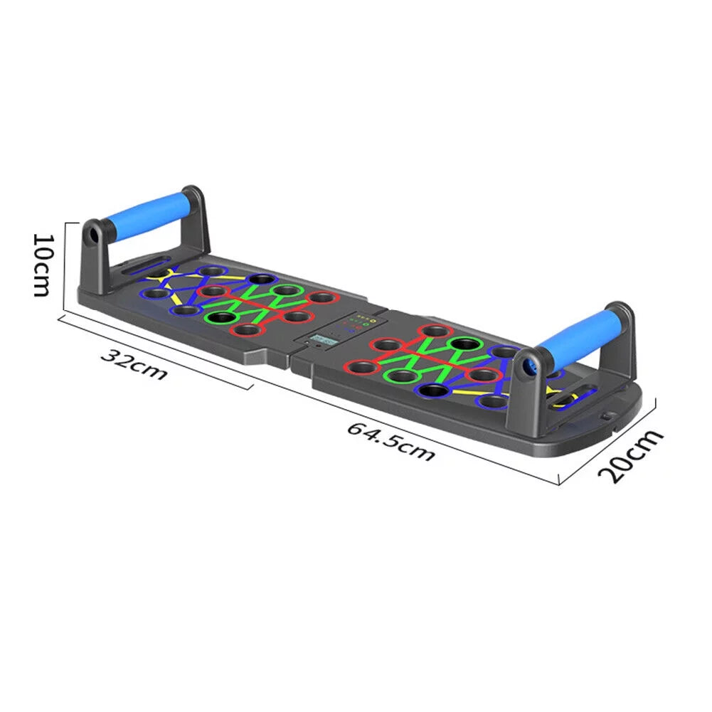 Push up Board Foldable 10 in 1 Automatic Count Timer Professional Strength Training 1 Piece 13 X 8 X 4 In