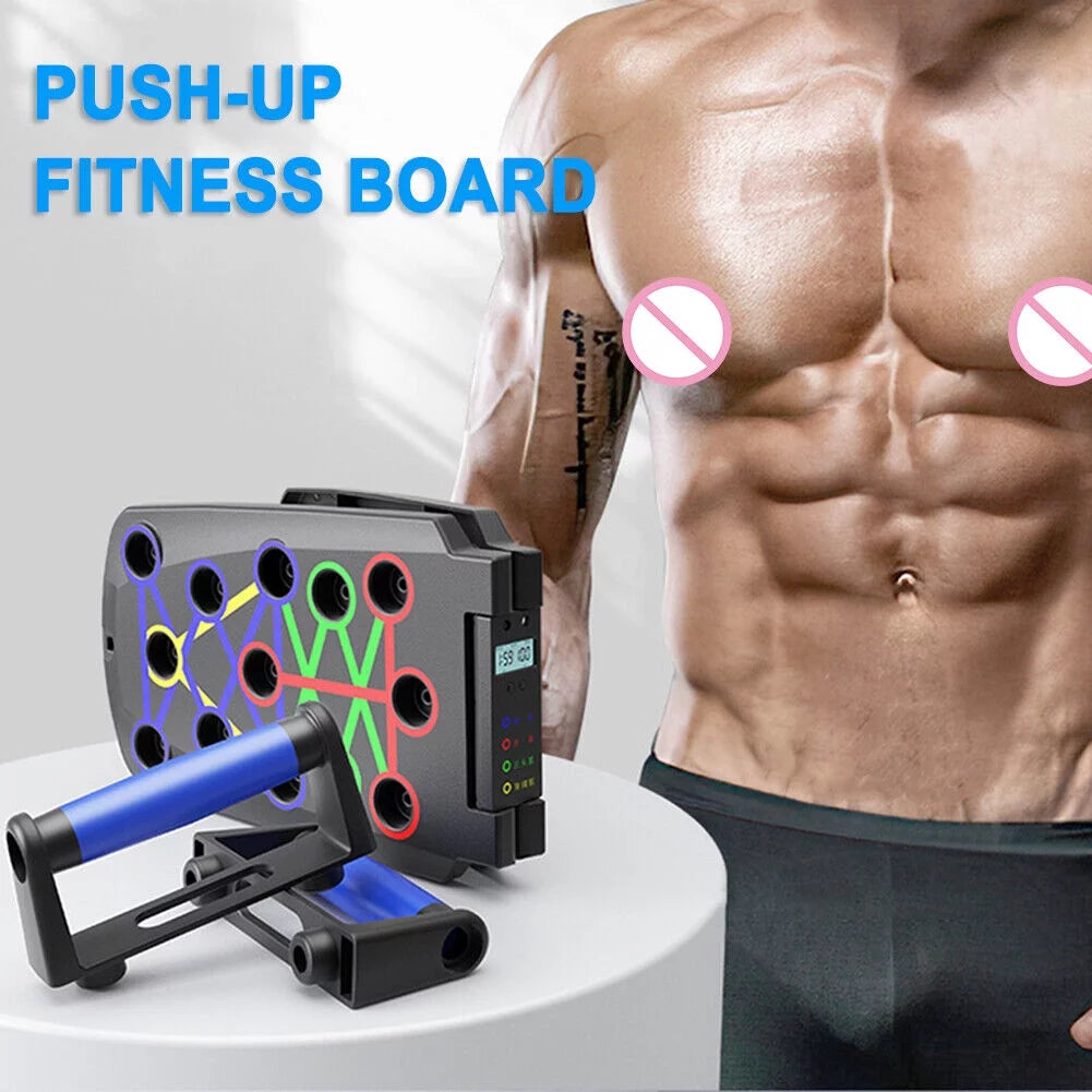 Push up Board Foldable 10 in 1 Automatic Count Timer Professional Strength Training 1 Piece 13 X 8 X 4 In